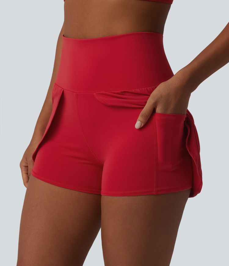 SoftlyZero™ Airy High Waisted Cool Touch Yoga Shorts 3'' with Pockets