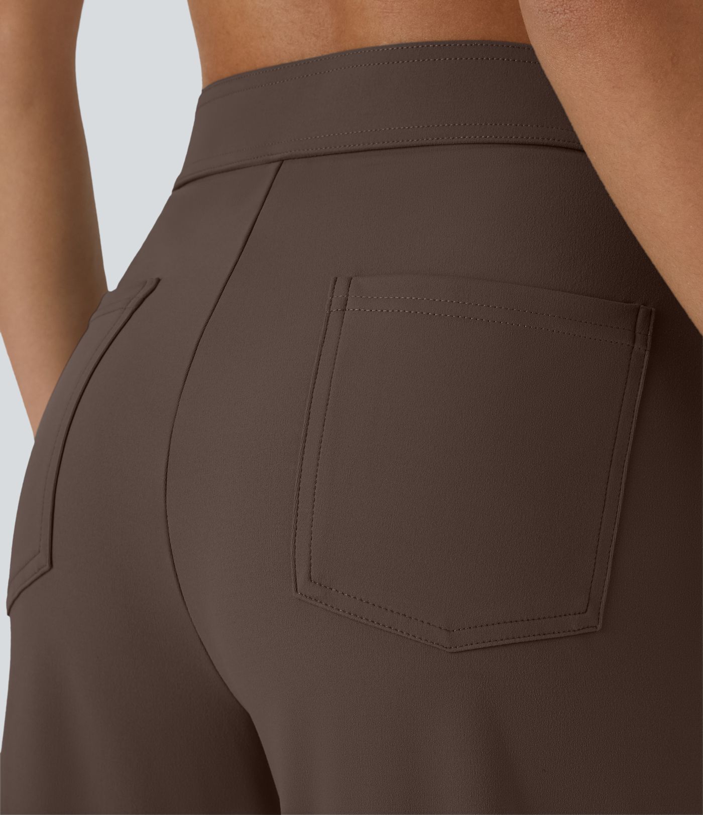 DayStretch High Waisted Pockets Straight Leg Casual Pants