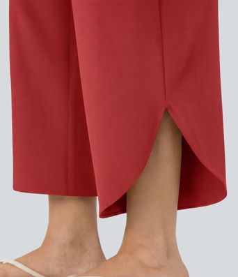 SoCinched Hohe Taille Bauchkontrolle Taschen-Saum Schnelltrocknende Hose