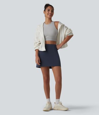 Jupe de sport mini 2 en 1 Halara UltraSculpt™ taille haute avec poches et effet ventre plat