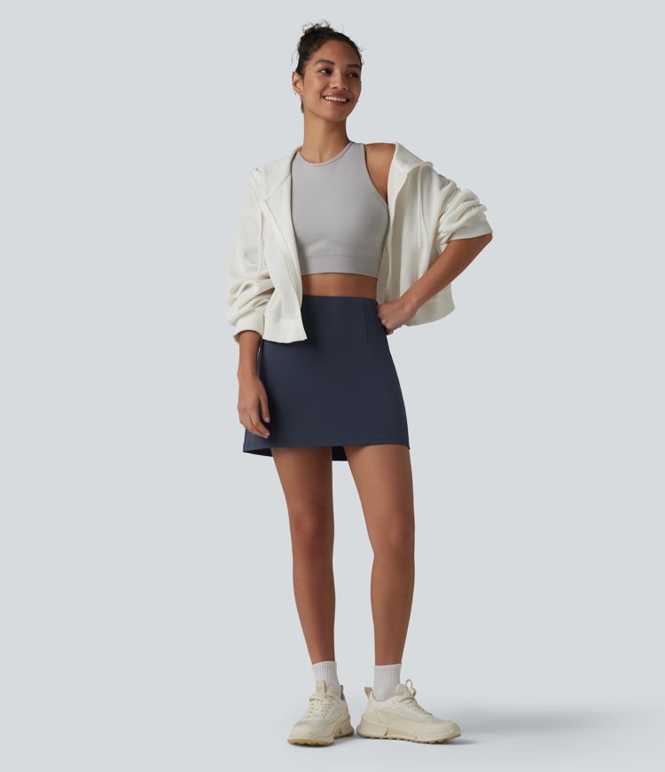 Jupe de sport mini 2 en 1 Halara UltraSculpt™ taille haute avec poches et effet ventre plat