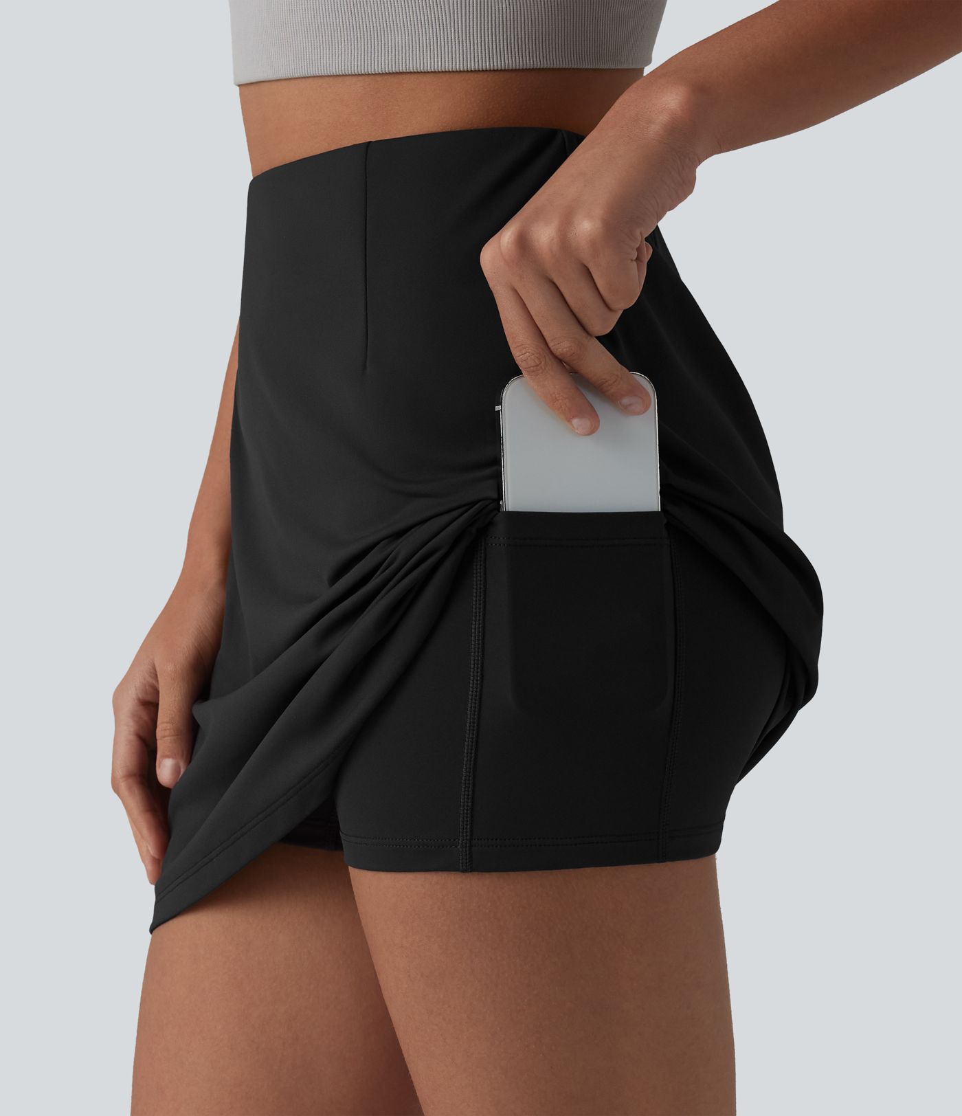 Halara UltraSculpt™ High Waisted Tummy Control 2-in-1 Mini Workout Skirt with Pockets