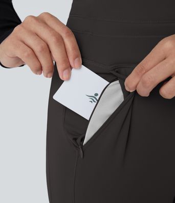 SoftlyZero™ Plush High Waisted Drawstring Side Pocket Plain Full Length Women Track Running Joggers