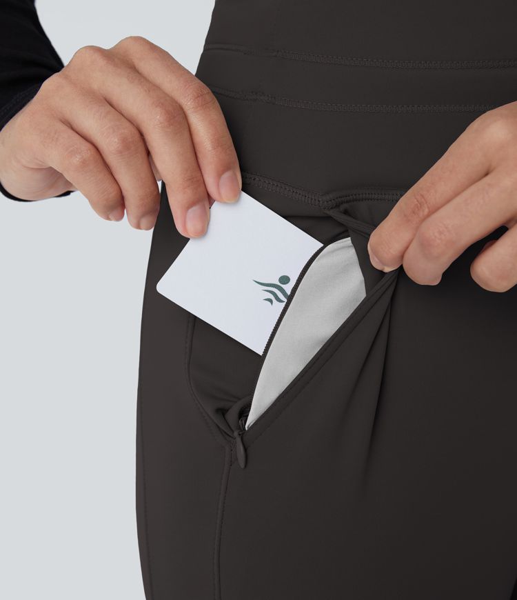 SoftlyZero™ Plush High Waisted Drawstring Side Pocket Plain Full Length Women Track Running Joggers