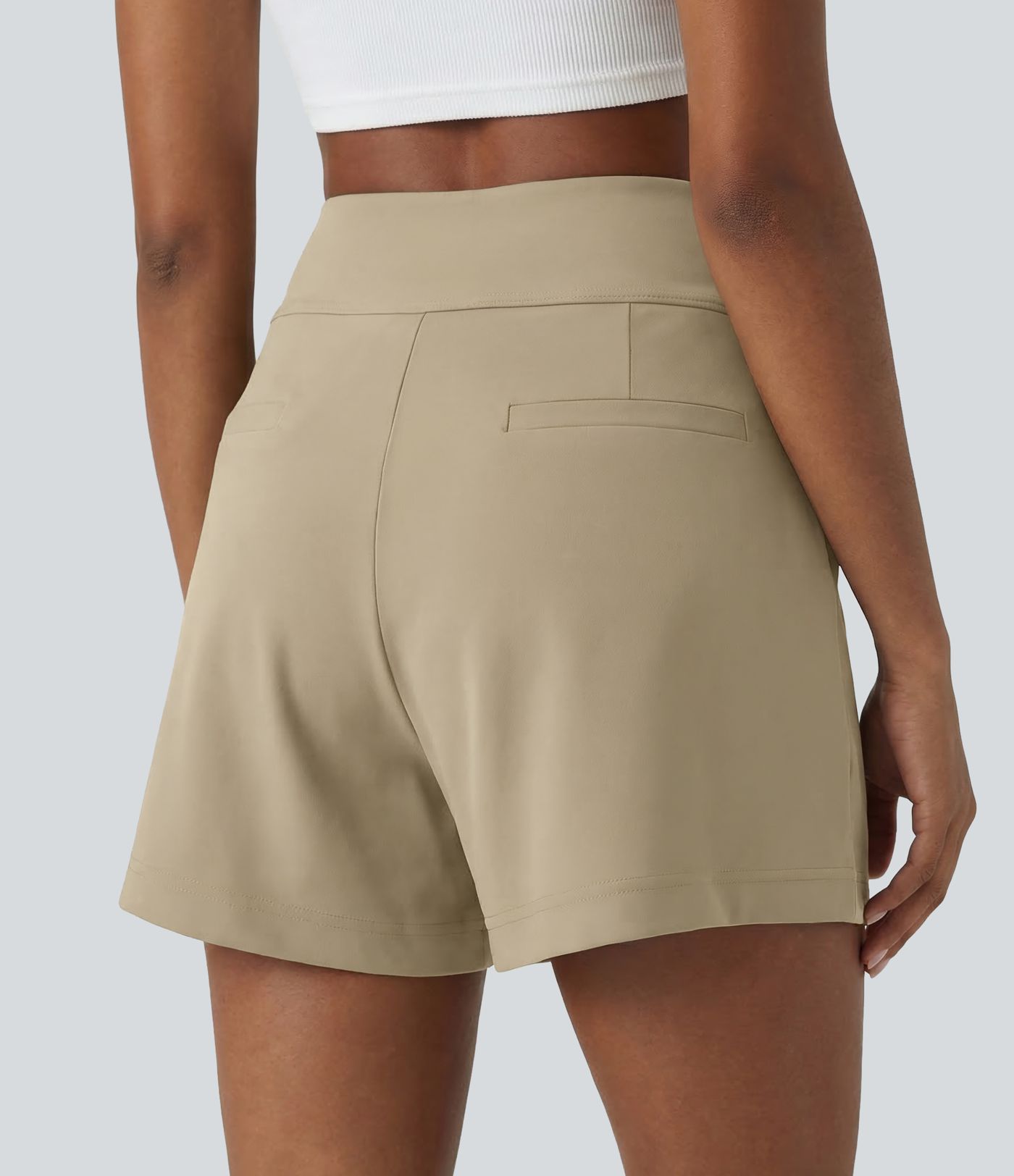 DayStretch High Waisted Work Baggy Shorts 4'' with Pockets DayStretch High Waisted Work Baggy Shorts 4'' with Pockets