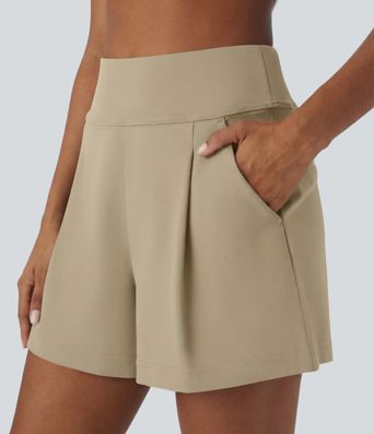 DayStretch High Waisted Work Baggy Shorts 4'' with Pockets DayStretch High Waisted Work Baggy Shorts 4'' with Pockets