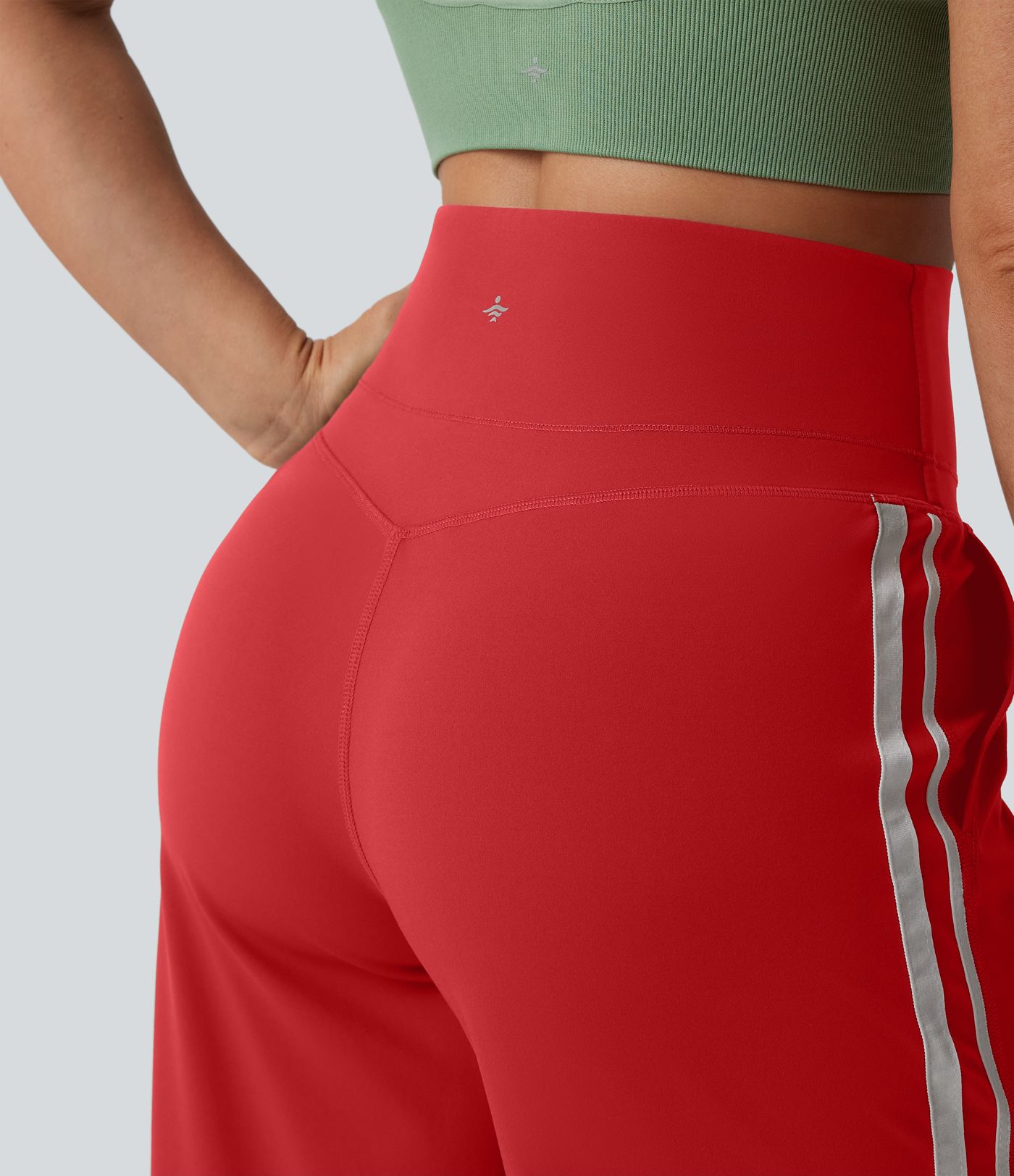 Halara UltraSculpt™ High Waisted Tummy Control Color Block Stripes Yoga Baggy Pants with Pockets