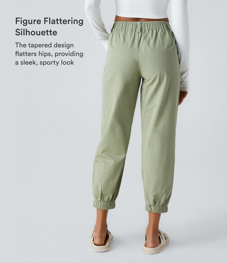 Mid Rise Casual Cotton Joggers with Pockets