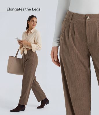 Mid Rise Zipper Pocket Corduroy Casual Pants