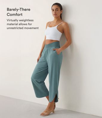 Breezeful™ High Waisted Crossover Quick Dry Resort Pants with Pockets