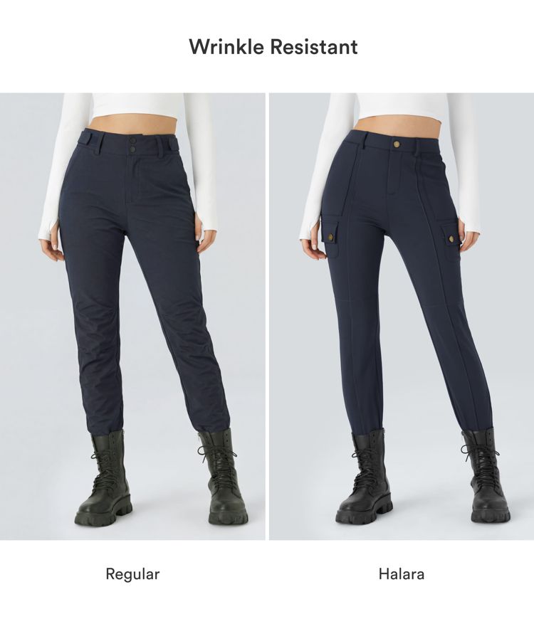 DayStretch High Waisted Zipper Pockets Solid Skinny Cargo Pants
