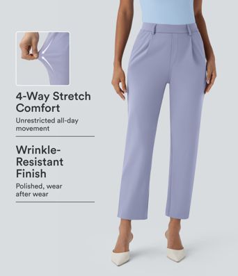 Halara Flex™ DayStretch High Waisted Pocket Ankle Length Tapered Work Pants