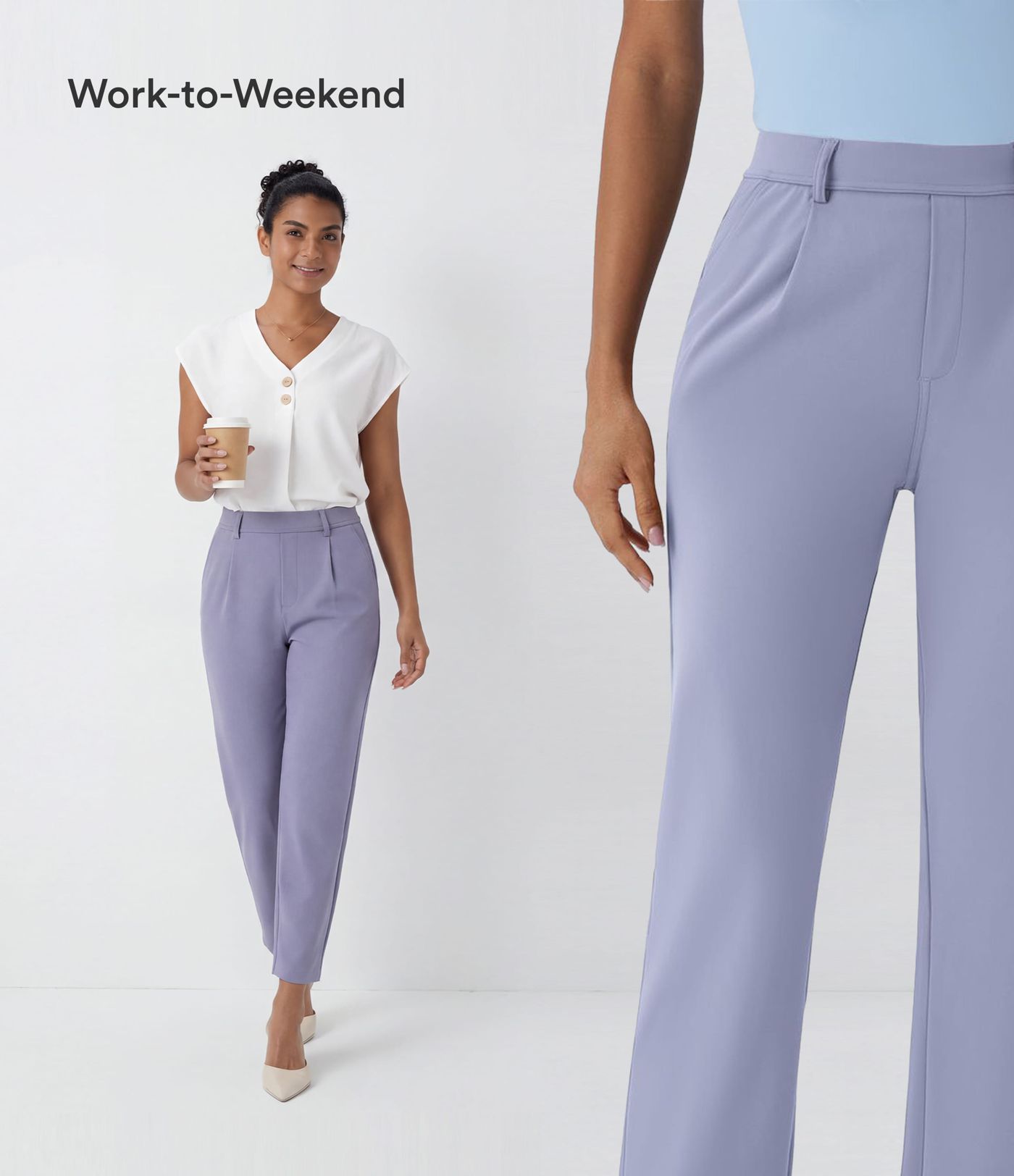 Halara Flex™ DayStretch High Waisted Pocket Ankle Length Tapered Work Pants