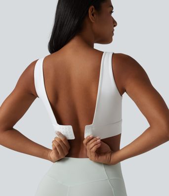 Halara Ultrasculpt™ - Rückenfreier Sport-BH mit mittlerem Support und verstellbarer Schnalle