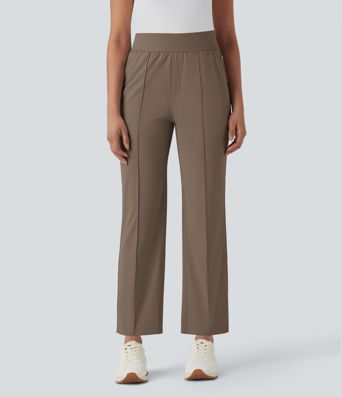 Mid High Waisted Pockets Quick Dry Golf Pants-Golf Tee-UPF40+