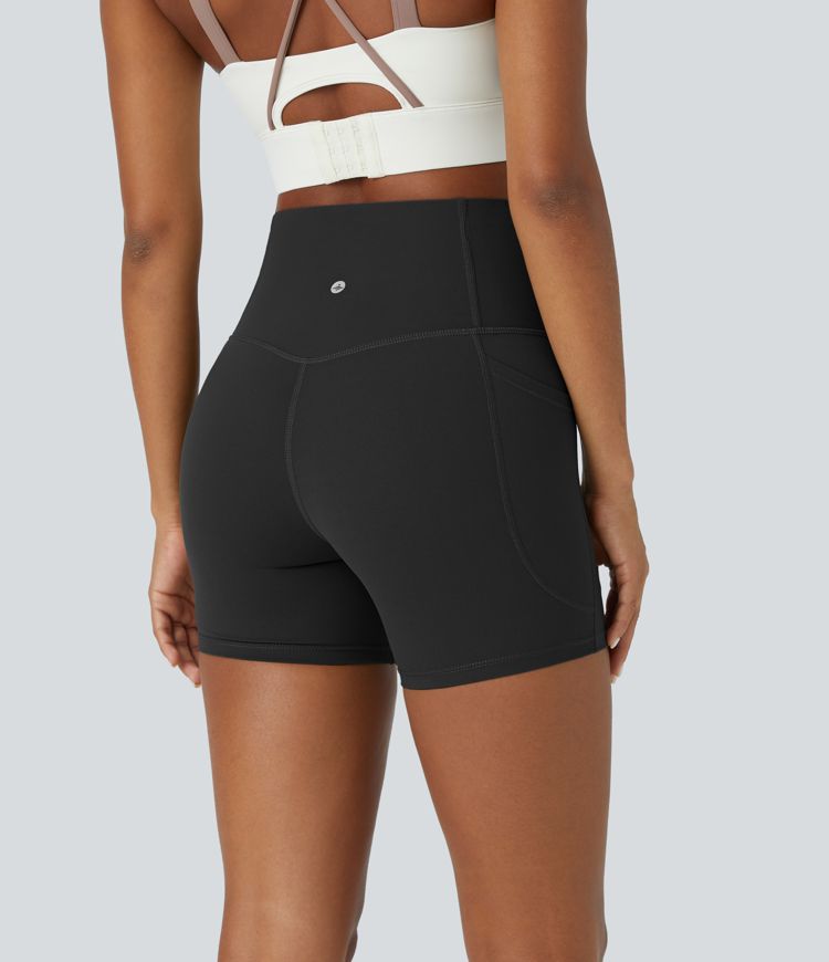 Halara UltraSculpt™ High Waisted Tummy Control Side Pocket Shaping Training Biker Shorts 5''