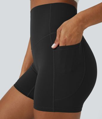 Halara UltraSculpt™ High Waisted Tummy Control Side Pocket Shaping Training Biker Shorts 5''
