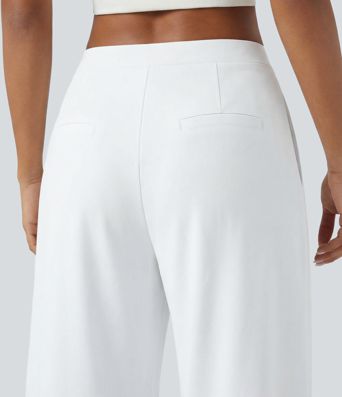 Halara Flex™ DayStretch - Schmal zulaufende Arbeits-Hose mit mittelhohem Bund und Seitentaschen