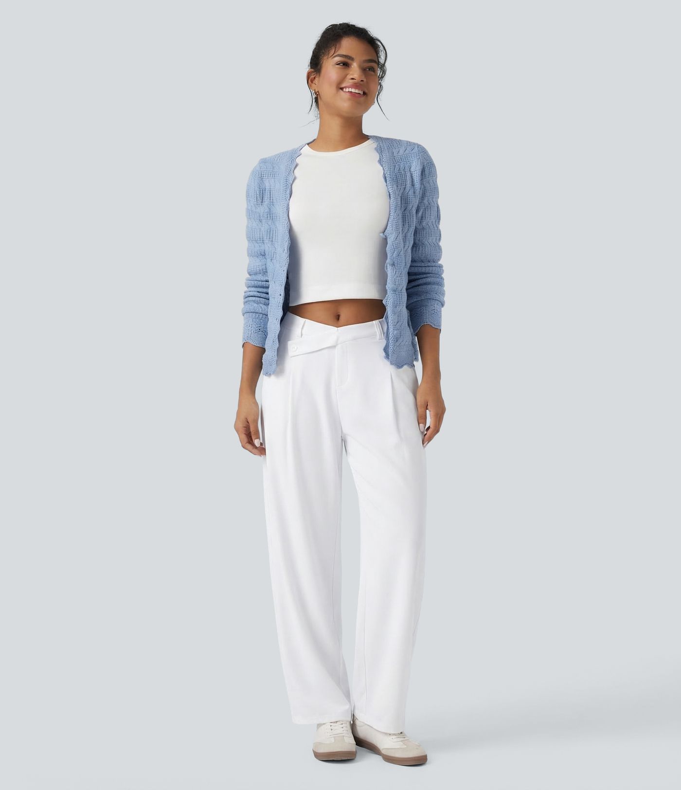 Halara Flex™ DayStretch - Schmal zulaufende Arbeits-Hose mit mittelhohem Bund und Seitentaschen