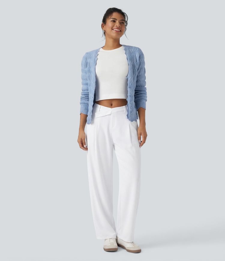 Halara Flex™ DayStretch - Schmal zulaufende Arbeits-Hose mit mittelhohem Bund und Seitentaschen