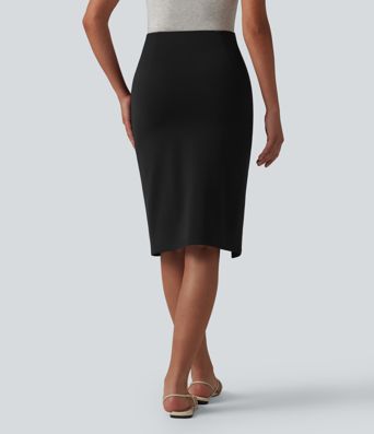 High Waisted Bodycon Knee Length Casual Skirt