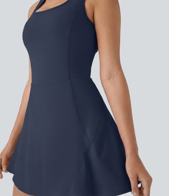 SoftlyZero™ Airy U Neck 2-in-1 Pocket Mini Cool Touch Dance Active Dress