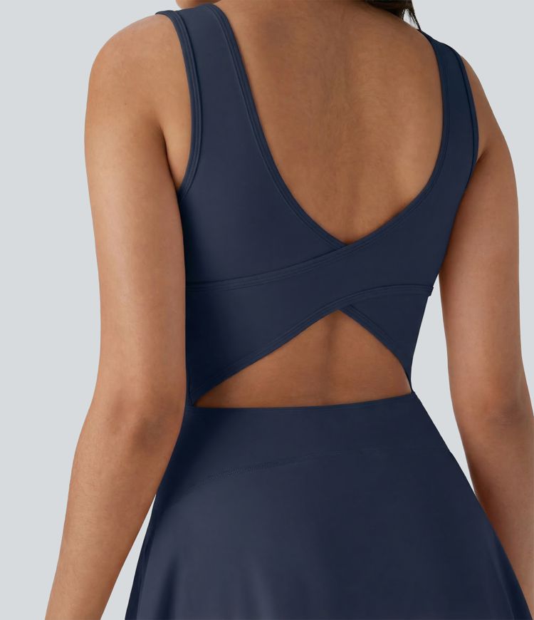 SoftlyZero™ Airy U Neck 2-in-1 Pocket Mini Cool Touch Dance Active Dress