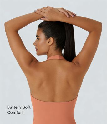 SoftlyZero™ Plush Halter 2-in-1 Pocket Mini Slip Active Dress