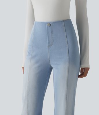 Halara Flex™ - Lässige Flare-Jeans mit hohem Bund, Seitentaschen und Bauchkontrolle