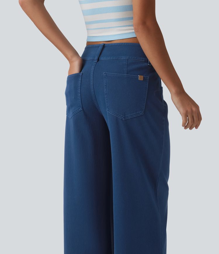 Halara Flex™ Low Rise Straight Leg Colorful Work Jeans with Pockets