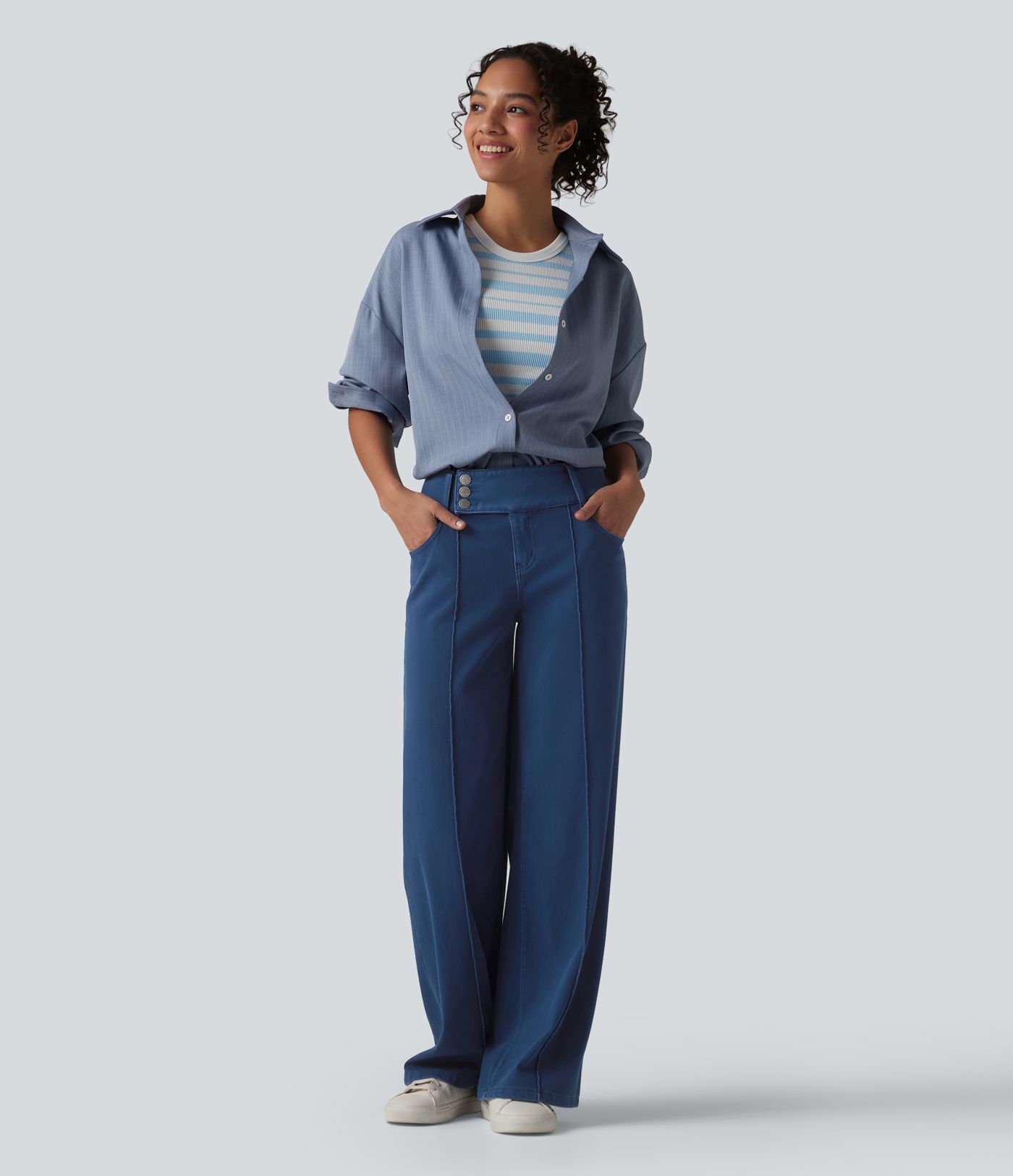 Halara Flex™ Low Rise Straight Leg Colorful Work Jeans with Pockets