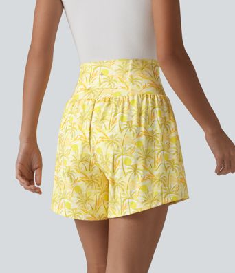 Short hawaïen 2 en 1 taille haute 12,5 cm avec poches