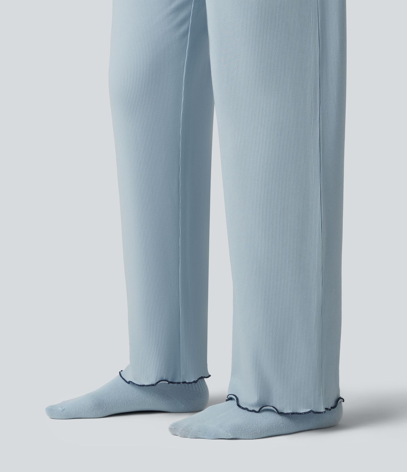 Pantalon d’intérieur taille haute ourlet à volants Pantalon d’intérieur taille haute ourlet à volants