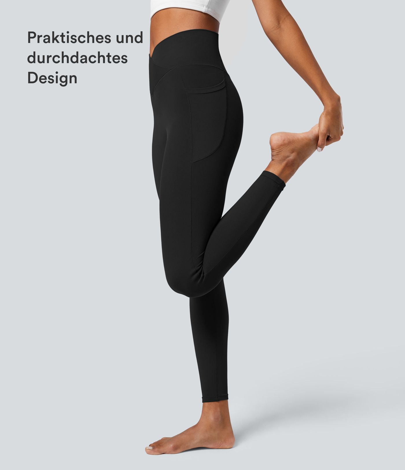 SoftlyZero™ 크로스오버 포켓 플레인 레깅스-UPF50+