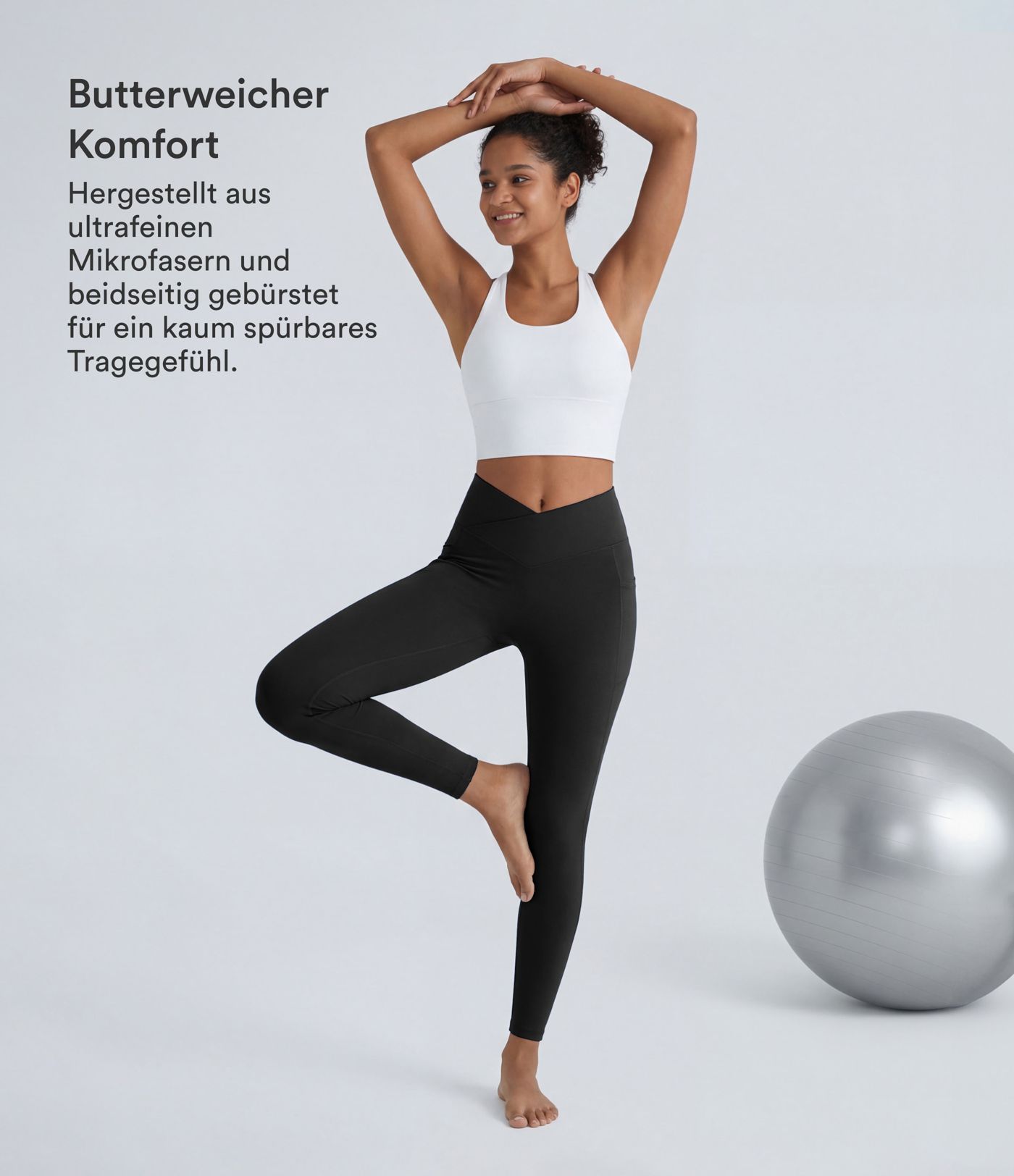 SoftlyZero™ 크로스오버 포켓 플레인 레깅스-UPF50+