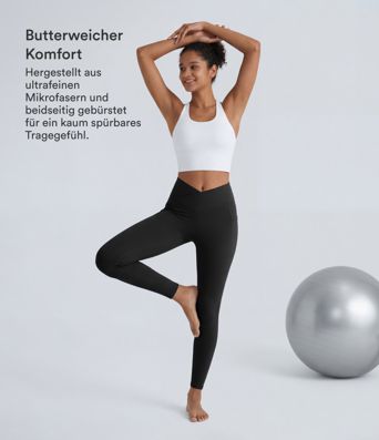 SoftlyZero™ 크로스오버 포켓 플레인 레깅스-UPF50+