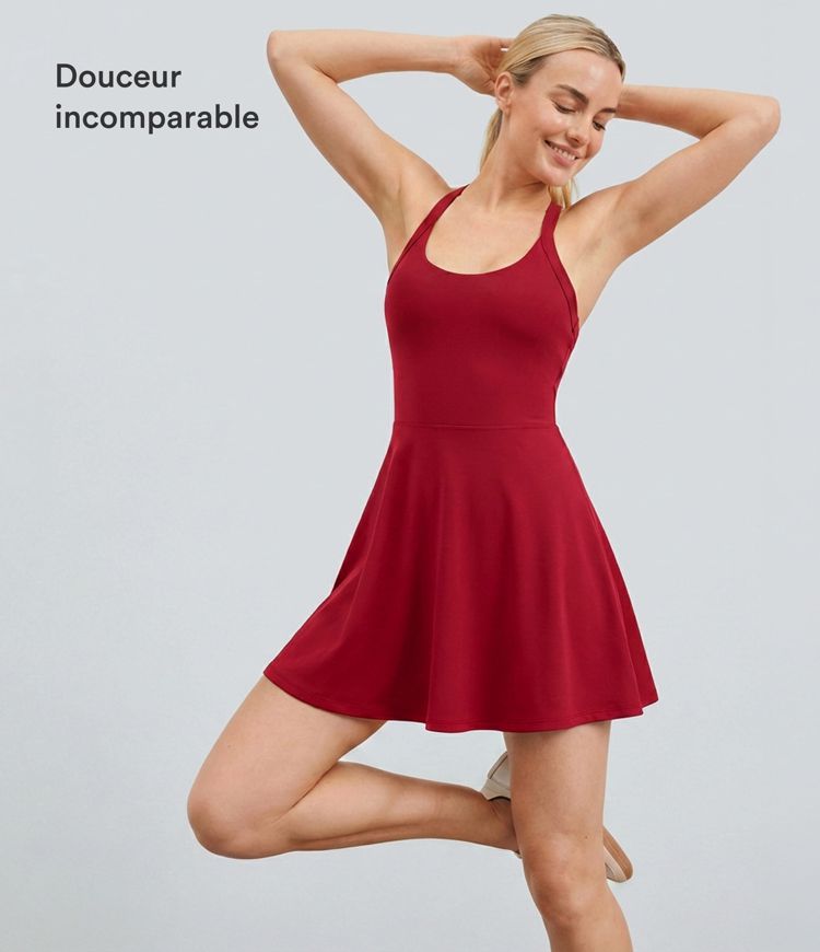 Softlyzero™ Airy Easy Peasy Edition Twisted Backless Sport Dress