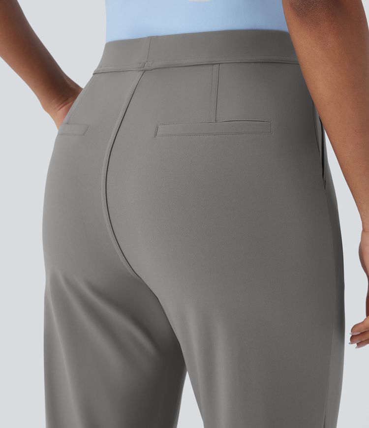 Halara Flex™ DayStretch - Tapered, ankle-length work trousers with a high waist and side pocket