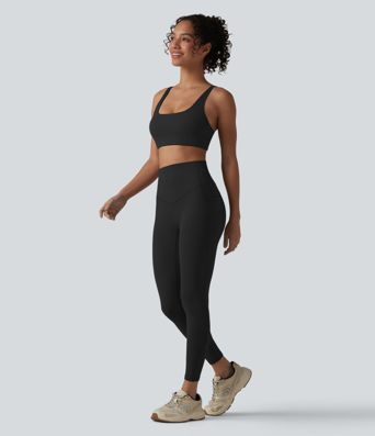 Halara UltraSculpt™ High Waisted Tummy Control Contrast Ribbed Yoga 7/8 Leggings with Pockets Halara UltraSculpt™ High Waisted Tummy Control Contrast Ribbed Yoga 7/8 Leggings with Pockets