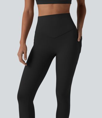Halara UltraSculpt™ High Waisted Tummy Control Contrast Ribbed Yoga 7/8 Leggings with Pockets Halara UltraSculpt™ High Waisted Tummy Control Contrast Ribbed Yoga 7/8 Leggings with Pockets