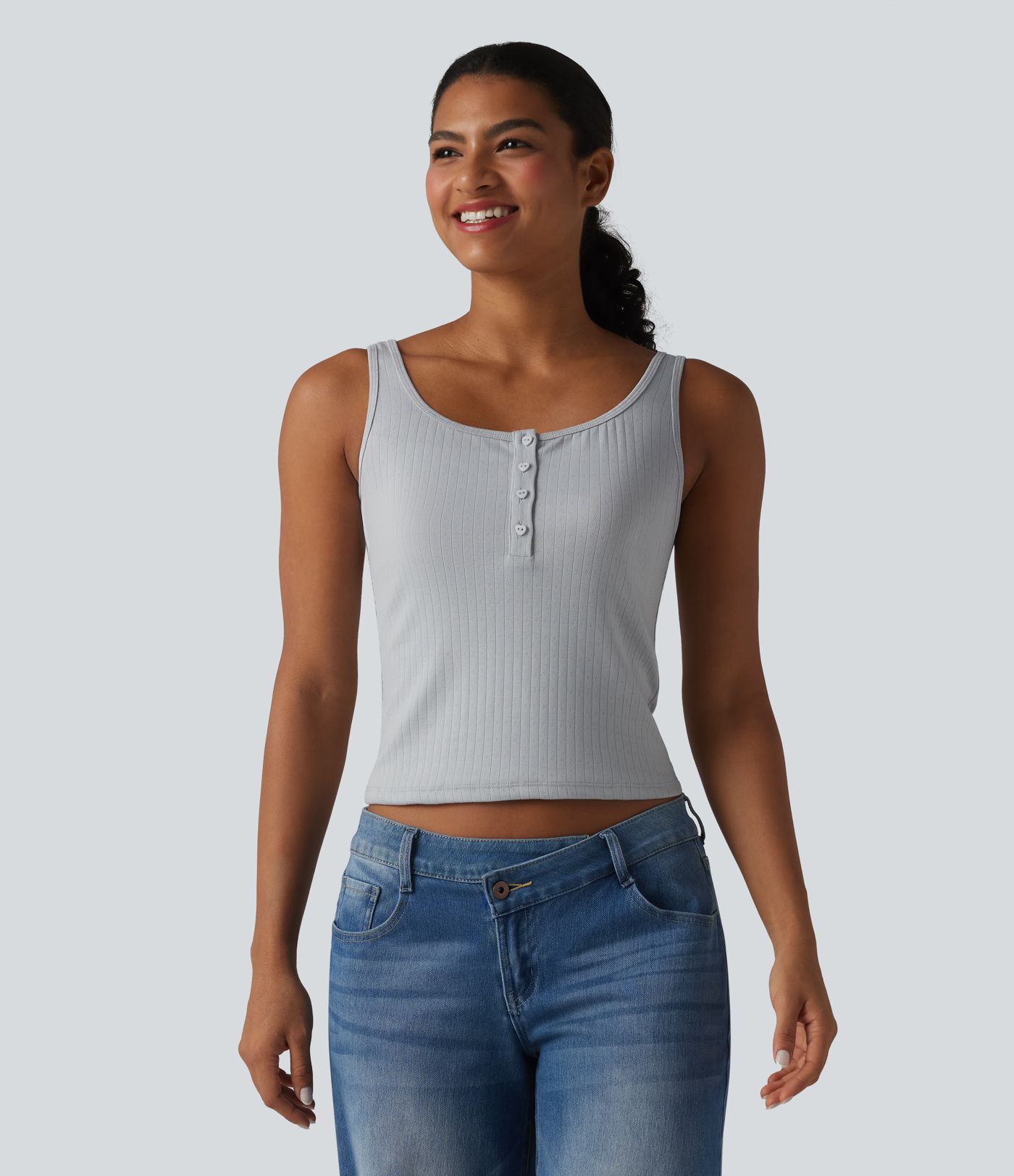Scoop Neck Lace Casual Tank Top Scoop Neck Lace Casual Tank Top