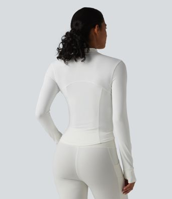 Durable Water Repellent Hooded Thumb Holes Curved Hem Running 3-in-1 Jacket with Pockets