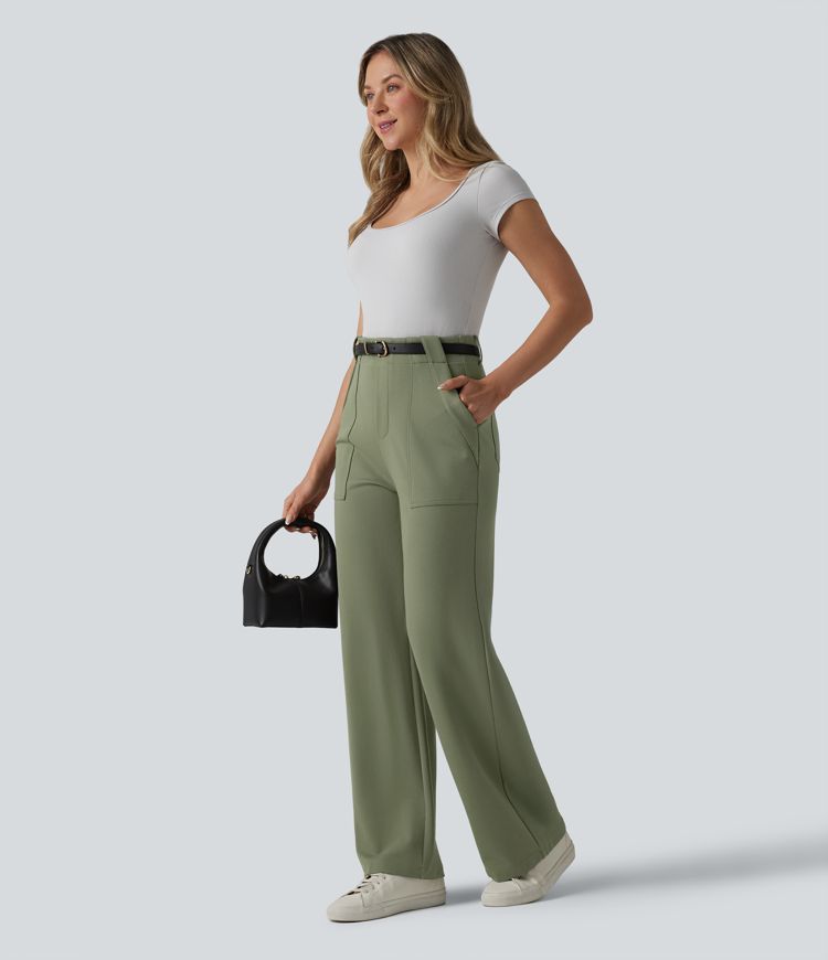 Halara Flex™ High Waisted Work Straight Leg Pants with Pockets