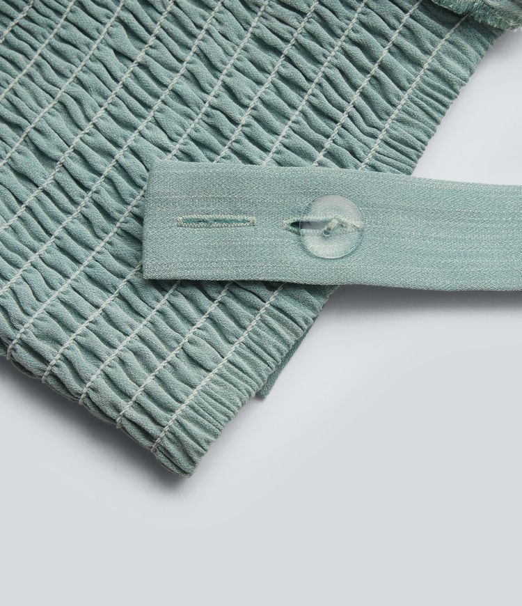 Mono de cuello cuadrado con fruncido y tacto lino - Edición Easy Peezy