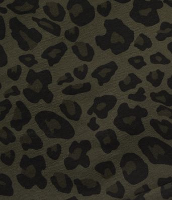 Mid Rise Leopard Print Casual Barrel Leg Pants with Pockets