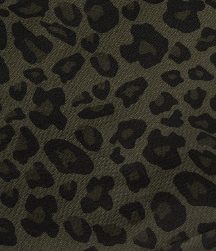 Mid Rise Leopard Print Casual Barrel Leg Pants with Pockets