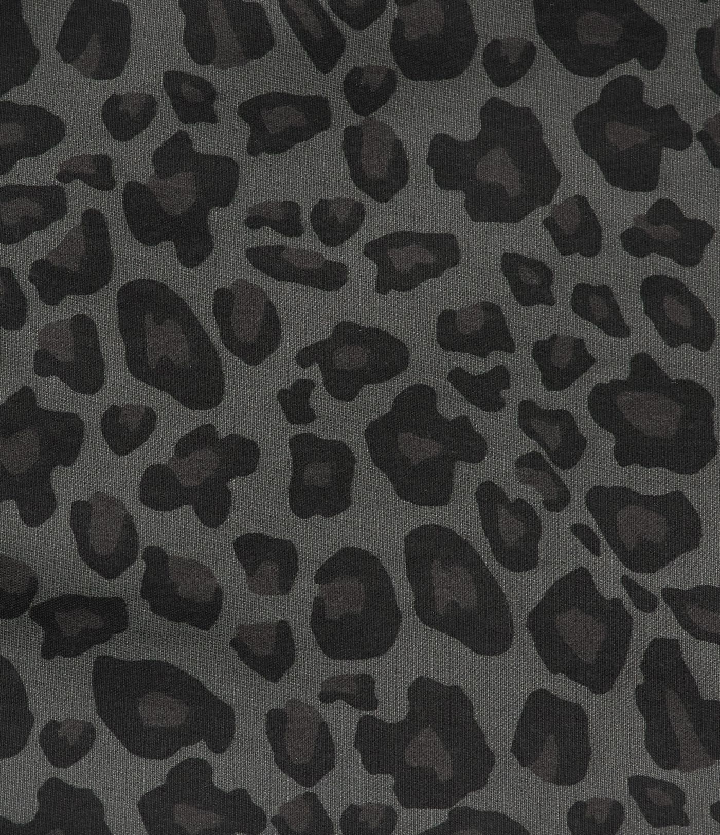 Spodnie casualowe z kieszeniami i średnim stanem, nadrukiem w panterkę