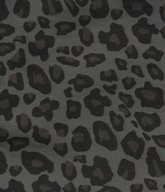 Spodnie casualowe z kieszeniami i średnim stanem, nadrukiem w panterkę