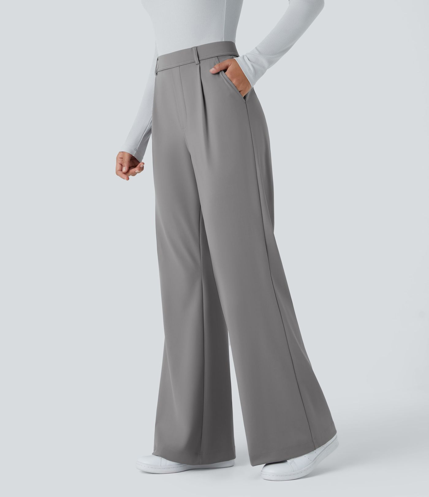Pantalon tailleur évasé taille haute Halara Flex™ DayStretch avec poches