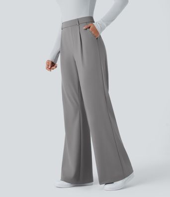 Pantalon tailleur évasé taille haute Halara Flex™ DayStretch avec poches